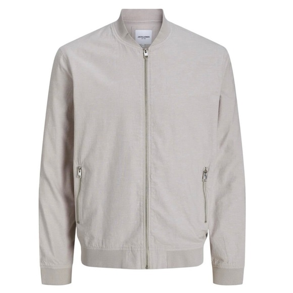 Jack & Jones Men’s Linen Bomber Jacket Size M - Picture 1 of 4